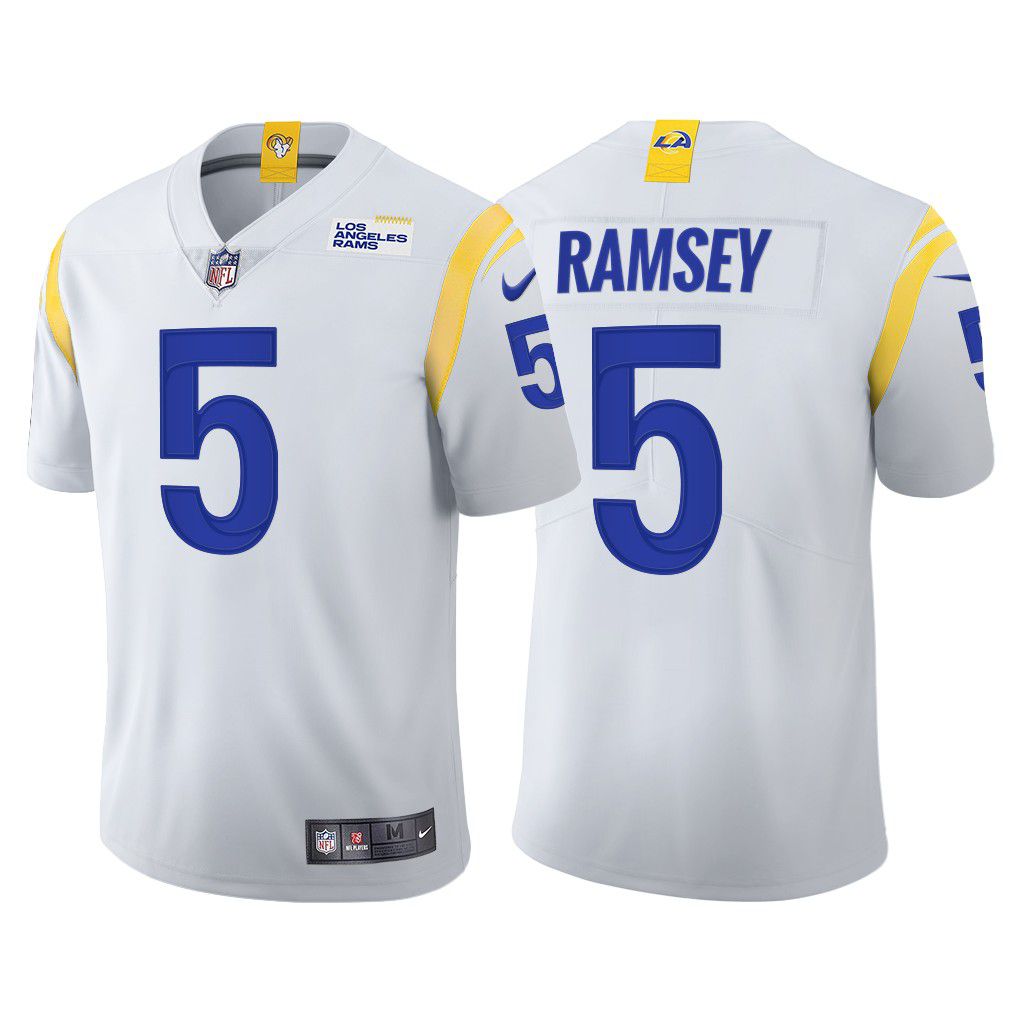 Men Los Angeles Rams 5 Jalen Ramsey Nike White Vapor Limited NFL Jersey